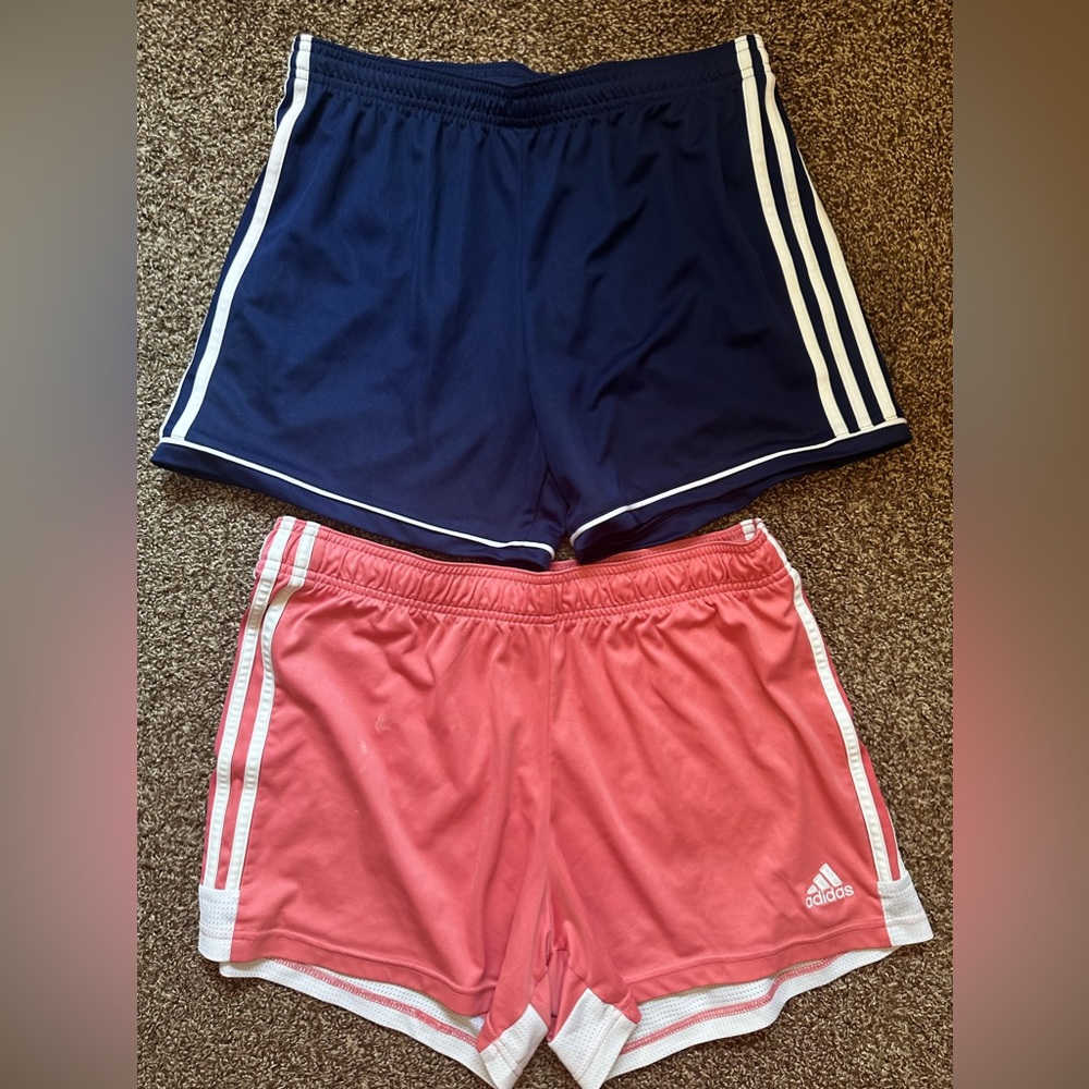 2 adidas athletic shorts for 15$